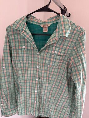 Duluth Trading Co Plaid Button-Up Shirt